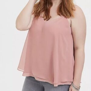 Torrid Sophie Ash Rose Chiffon Cami